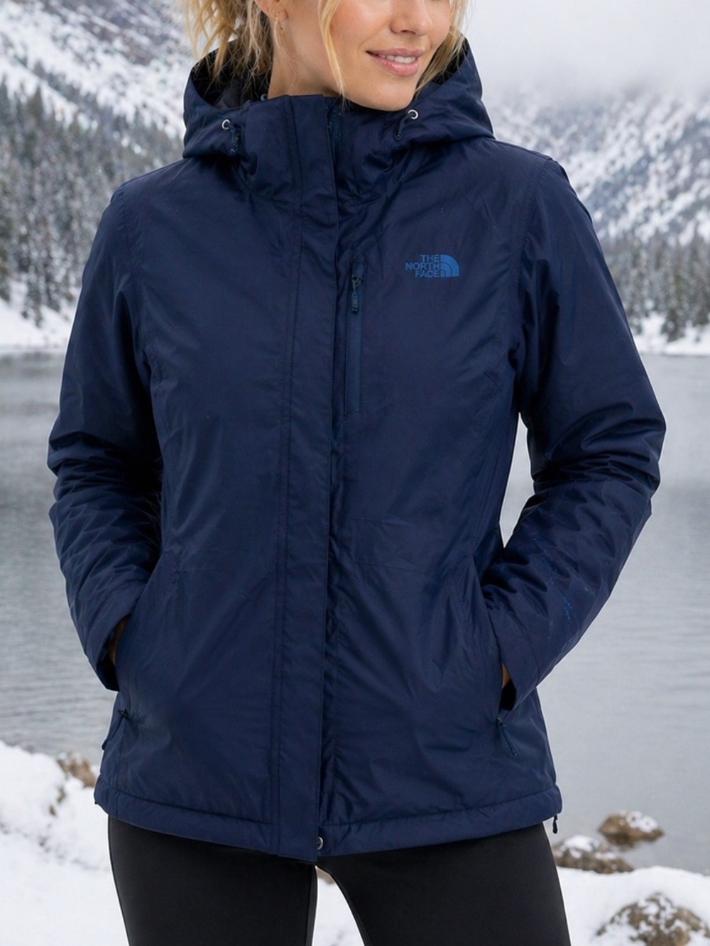The North Face Inlux Insulated Winter Jacket Dark Blue in Womens Size XS